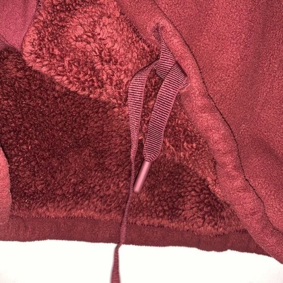 All In Motion Womens Sherpa Pullover Fleece Burgundy Medium - Picture 6 of 10